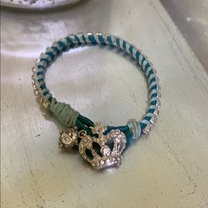 Leather and Bling braclet